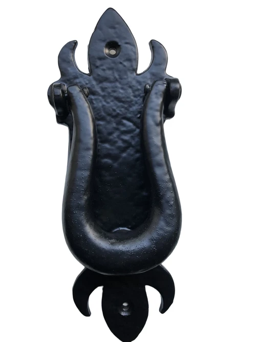 Door knocker iron - as antique door knocker, Scorpio-rustic-black