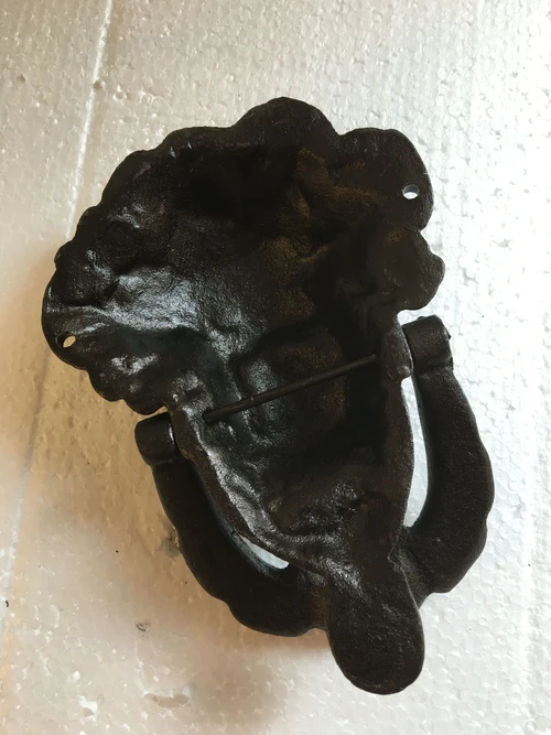 Knocker for front door, door knocker Athena, cast iron, bronze color.