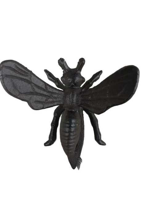 Beautiful image of a bee, door knocker cast iron brown.