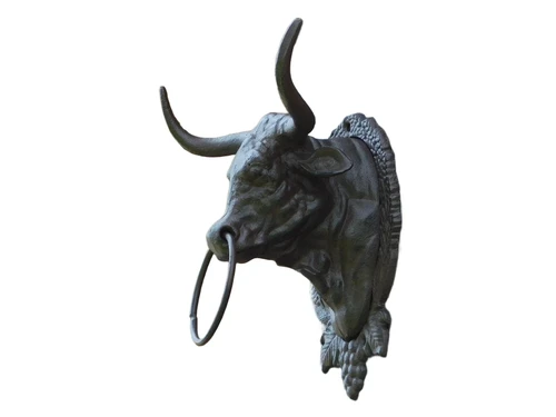 Stierenkop met Ring - Bruin - Gietijzer