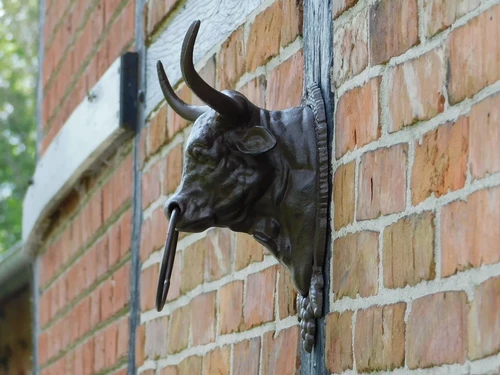 Stierenkop met Ring - Bruin - Gietijzer