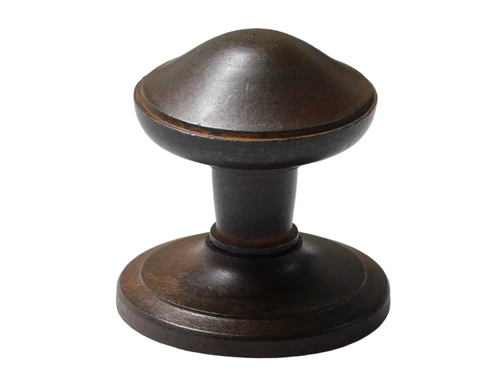 Door knob with rosette - Iron rust colour