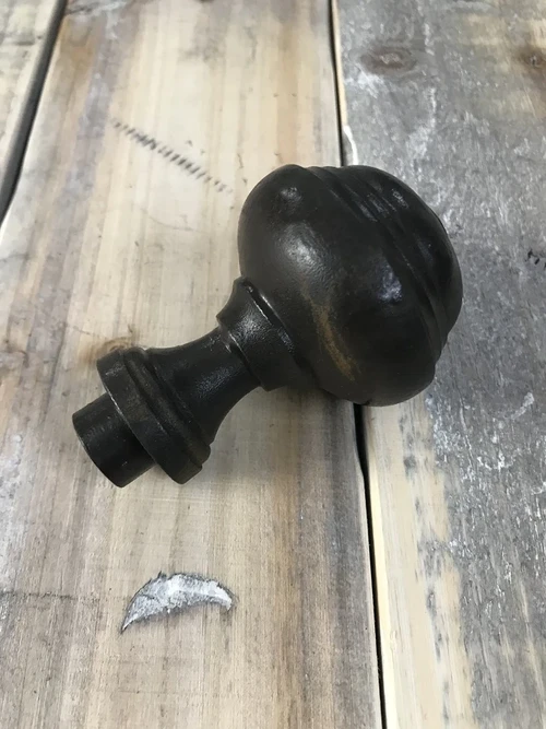 Door knob Bello - antique iron - fixed knob