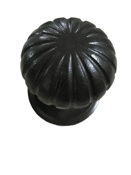 Fixed Door Knob with Rosette - Antique Iron