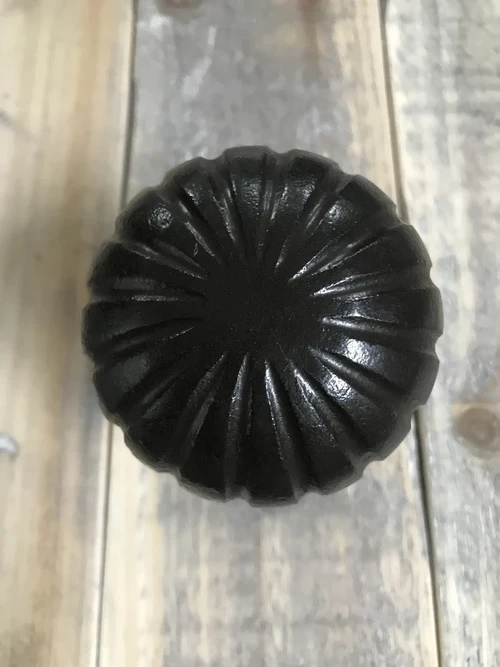 Fixed Door Knob with Rosette - Antique Iron