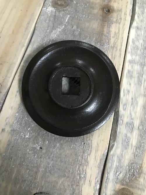Fixed Door Knob with Rosette - Antique Iron