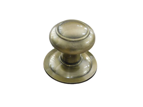 Koperen knop voor de voordeur - deurknop antieke knop,  Landhuisstijl, trekknop (vast).