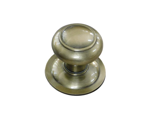 Koperen knop voor de voordeur - deurknop antieke knop,  Landhuisstijl, trekknop (vast).