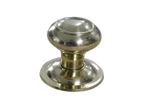 Messing knop voordeur, trekknop - knop antiek,deur (vast).