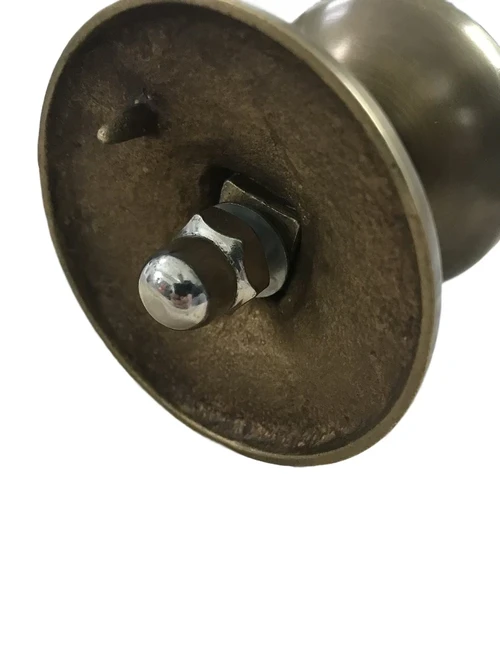 Fixed door knob - patinated brass - including rosette