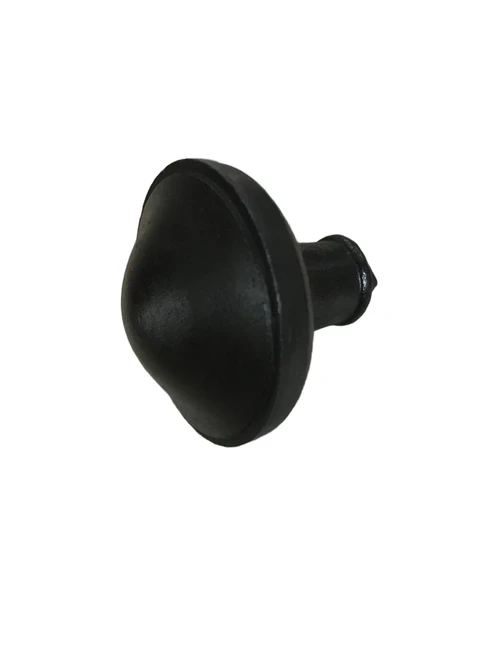 Fixed doorknob with rosette - wrought iron - dark brown 