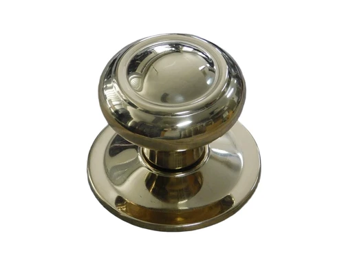 Vaste ronde knop - messing