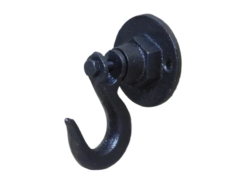 Wall hook, hook for wall or ceiling, flower box hanger / holder-black