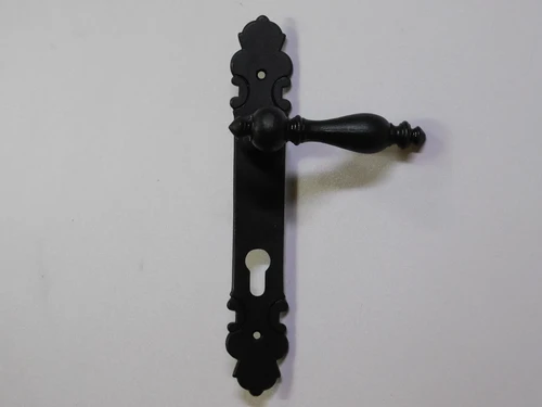 Set of Door Handles with Door Plates PC92 - Antique Iron - ORB Finish