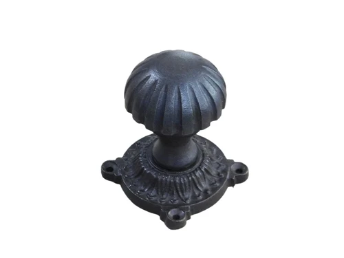 Deurknop ''Solvo'' + Rozet Dm 52 mm +  rozet - antieke ijzeren