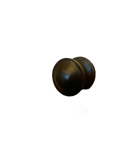 Door knob with knob rosette - and security roses - antique iron, dark brown