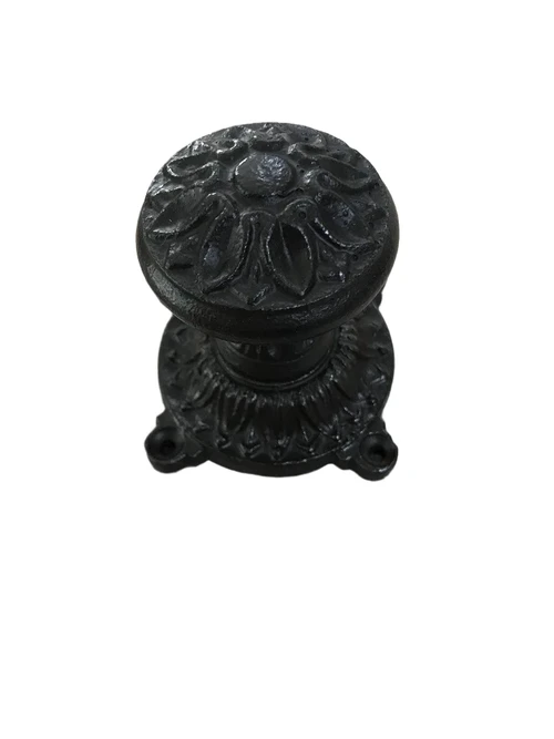 Door knob Pinto + rosette - Antique Iron - Dark brown