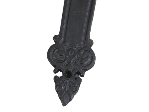 Half set Door Hardware: 1 Doorknob 53 mm + 1 Long Plate BB72 - Antique Iron - Dark Brown