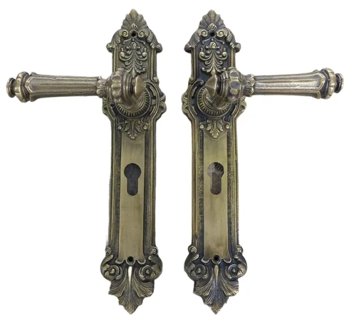 Classic set of door hardware - brass - robust - PZ92