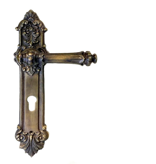 Classic set of door hardware - brass - robust - PZ92