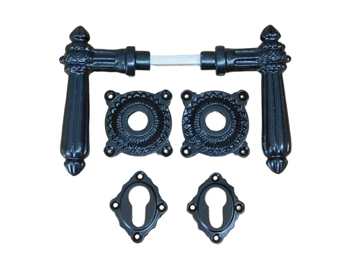 Set deurbeslag - PZ Castle - zwart - ijzer