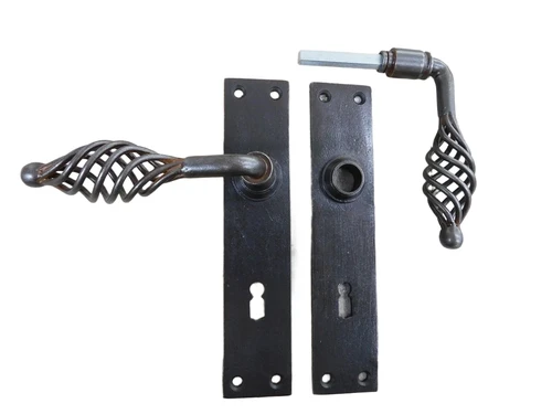 Set of door hardware - for internal doors BB 72 - antique iron - onion-shaped handles