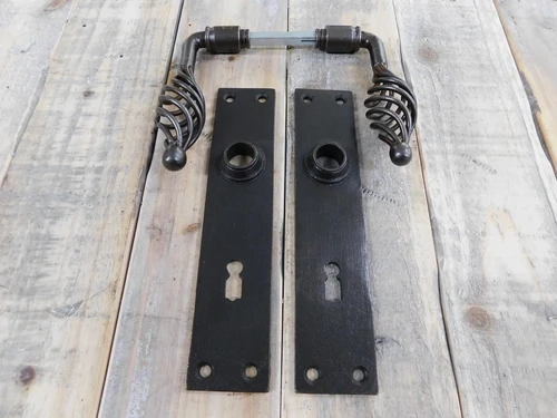 Set of door hardware - for internal doors BB 72 - antique iron - onion-shaped handles