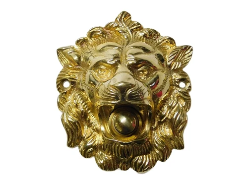 Doorbell Lion - 9.5 x 8 cm - Brass