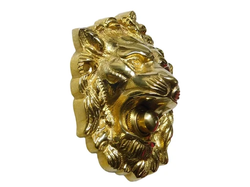 Doorbell Lion - 9.5 x 8 cm - Brass
