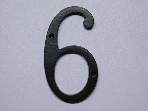 House number 6 - Extra Large - Black