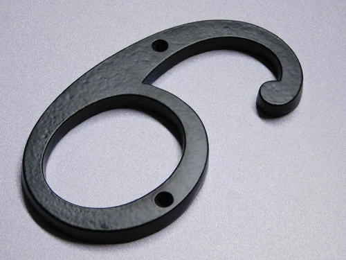 House number 6 - Extra Large - Black