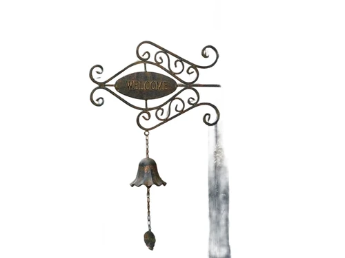 Sign Welcome with Bell - Metal