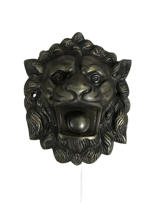 Doorbell Lion - Antique Brass - Lion's Head