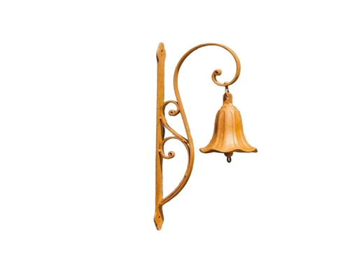 Doorbell - cast iron in rust colour - retro design