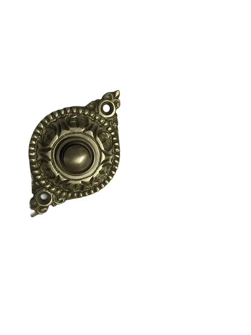 Ornate Doorbell - Antique Brass - Pressure Bell