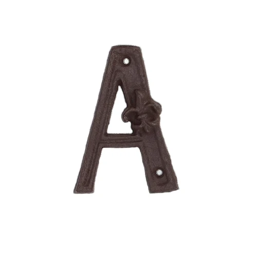 Stylish letter “A” for house wall, extension of house number in antique style