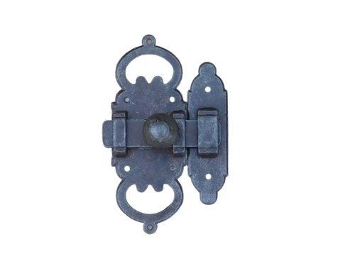Decorative sliding lock - Door hardware - Rusty - Iron - Furniture hardware