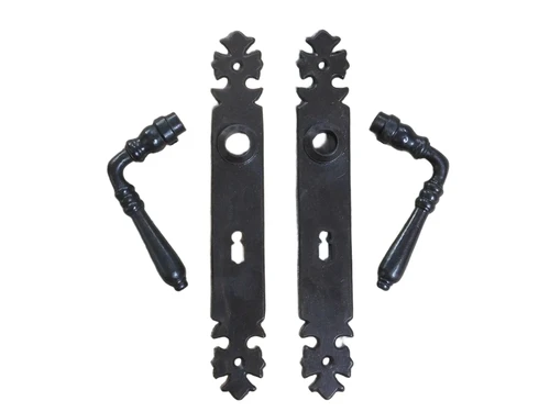 Set of door hardware - antique iron dark brown - BB 72 - for room doors