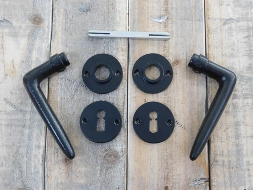 Set of door hardware - for room doors - black - BB