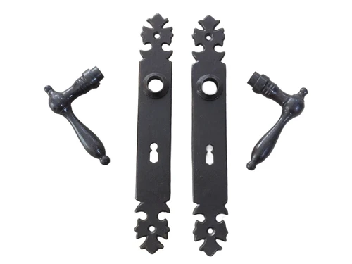 Set of door hardware for room doors - antique iron brown- BB72