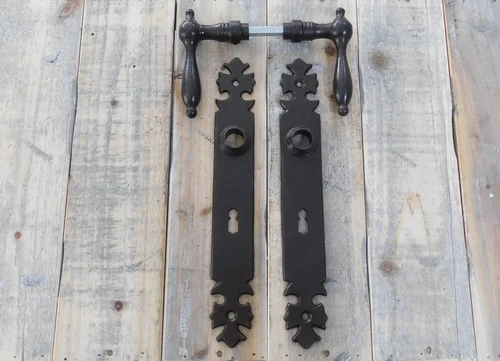 Set of door hardware for room doors - antique iron brown- BB72