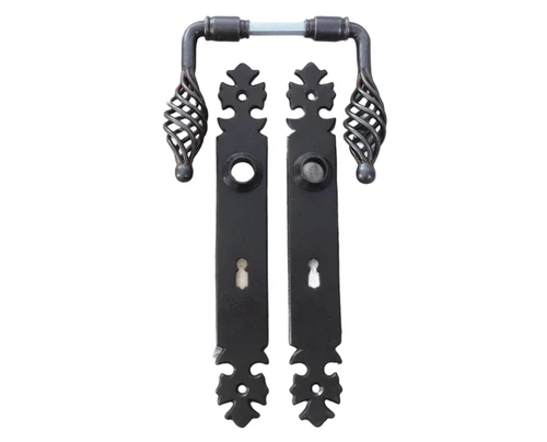 Set of door hardware for room doors - BB72 - from antique iron brown