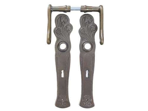 Set of door hardware - for room doors - BB72 -2 handles, 2 plates and mandrel