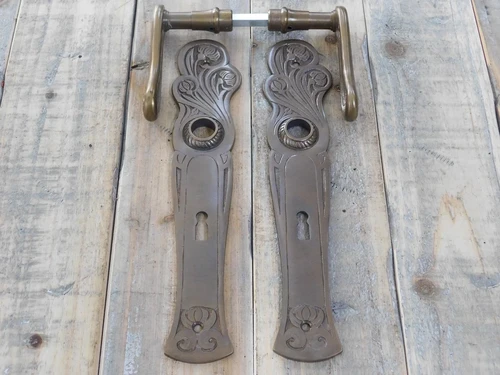 Set of door hardware - for room doors - BB72 -2 handles, 2 plates and mandrel