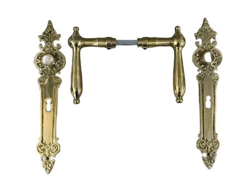 Set of door hardware for room doors - polished brass - BB 72 - handles and door plates