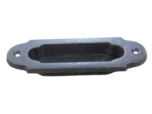 Sliding door handle - antique iron - dark brown
