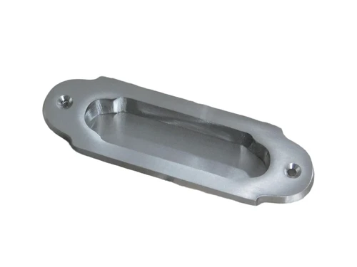 Sliding door handle - matt nickel - bowl handle