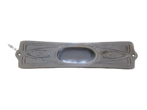 Schuifdeurgreep, Art Nouveau, messing gepatineerd