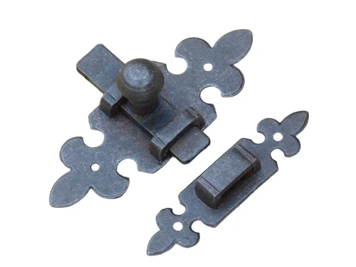 Sliding lock - Door hardware - Rusted  - Iron - Furniture hardware