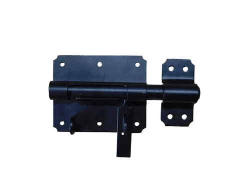Padlock bolt - locking plate - black - 100 x 80 mm